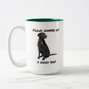 Good Boy Black Lab Two-Tone Coffee Mug