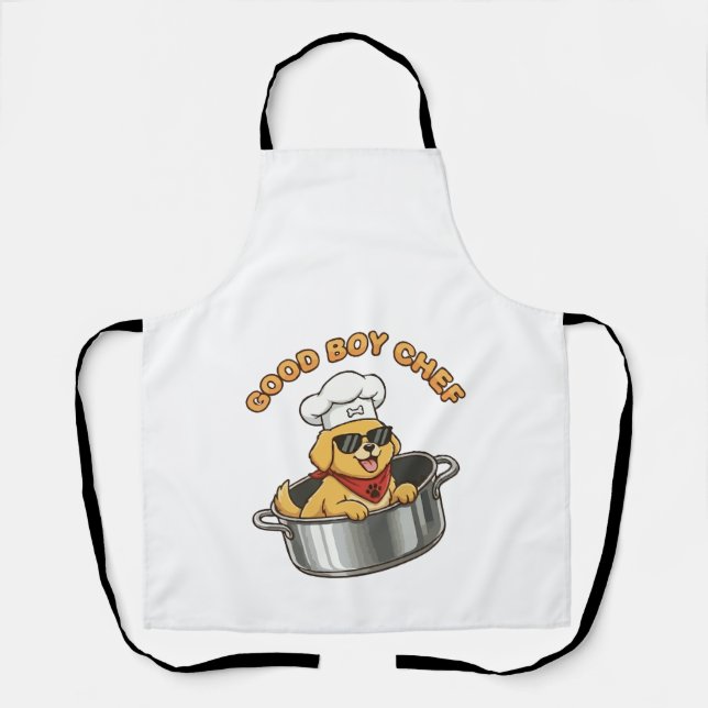 Good Boy Chef Cooking Dog Apron (Front)