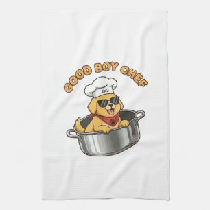 Good Boy Chef Cooking Dog Kitchen Towel