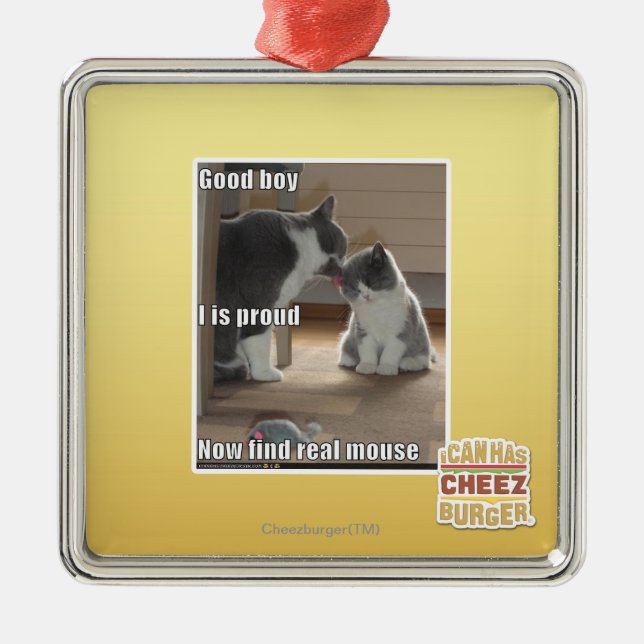 Good boy metal ornament (Front)
