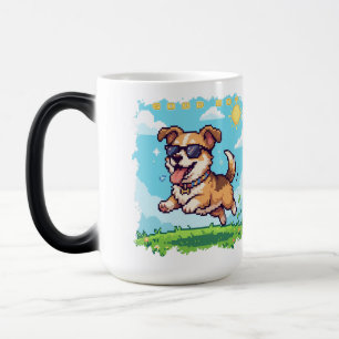 Good Boy Pixel Puppy Retro Gaming Design Magic Mug