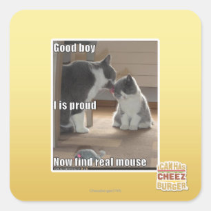 Good boy square sticker