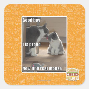 Good boy square sticker