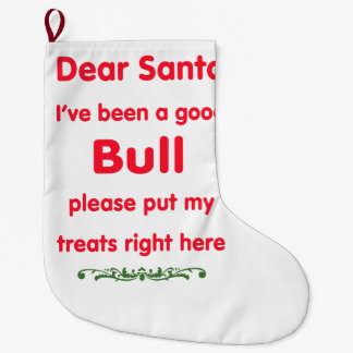 good bull large christmas stocking