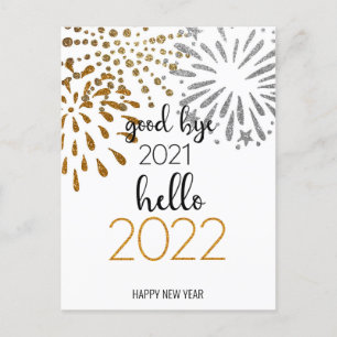 Good Bye 2021 Hello 2022   Business New Year Holiday Postcard