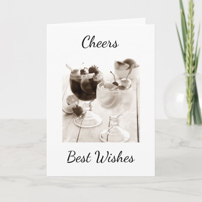 GOOD BYE=CHEERS AND BEST WISHES TO YOU CARD (Front)