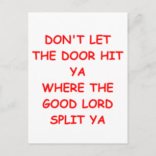 good bye postcard