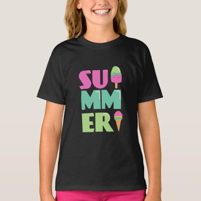 Good bye School Hello Summer Beach T-Shirt (Front)