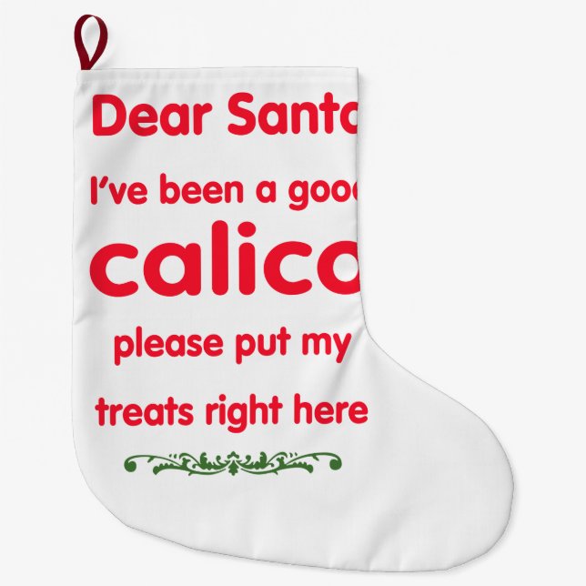 good calico large christmas stocking (Front)