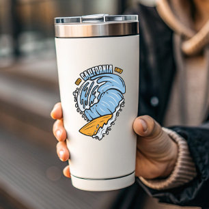 Good California Vibes Surfing   Die-Cut Sticker