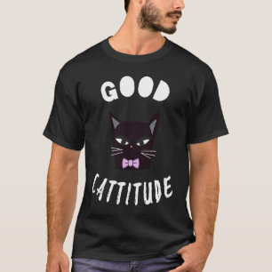 GOOD CATTITUDE Womens Graphic Cat Tees Tops Girl