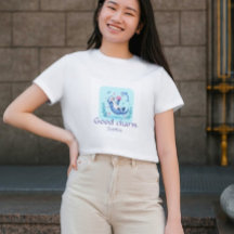 Good Charm, Blue design, Personalized T-Shirt
