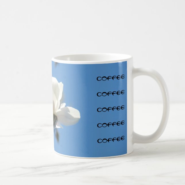Good Coffee! Coffee Mug Cup Magnolia Flowers (Right)