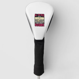 Good Credit Score Vintage Funny Finance Shirt_1 Golf Head Cover