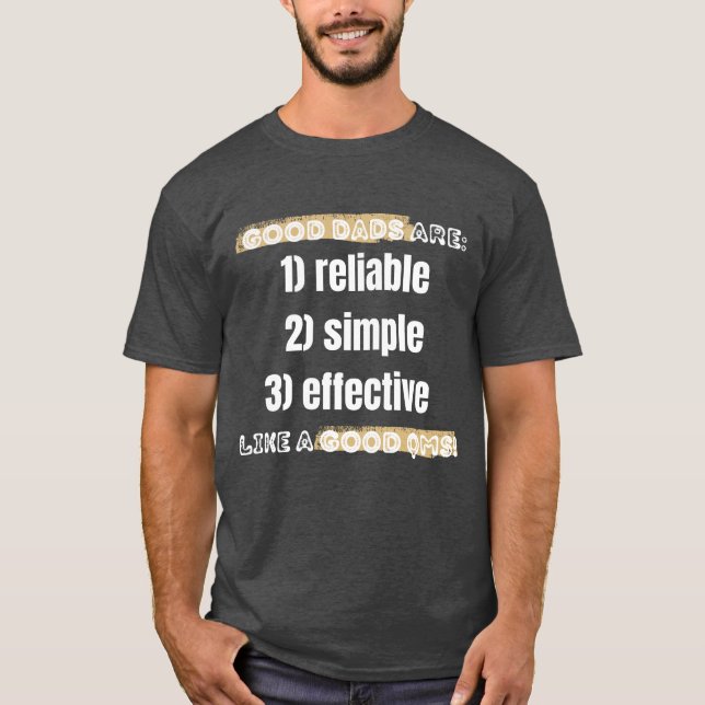 Good dads, good QMS dark T-Shirt (Front)