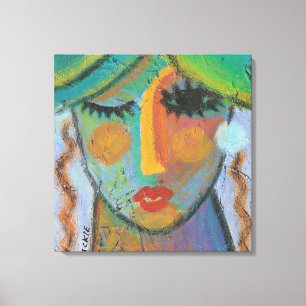 Good Day Abstract Acrylic Painting on OSB Canvas Print