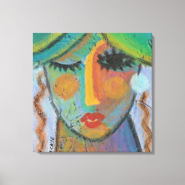 Good Day Abstract Acrylic Painting on OSB Canvas Print (Front)