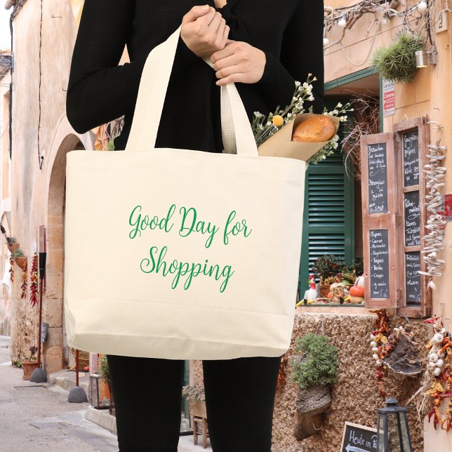 Good Day for Shopping  Large Tote Bag (Creator Uploaded)