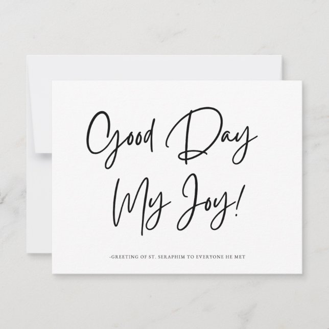 Good Day My Joy! Flat Notecard (Front)