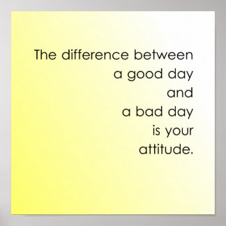 Good Day vs. Bad Day Poster