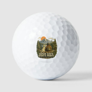 Good Days Dirty Paws Dog Lover Golf Balls