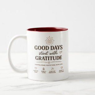 Good Days Start With Gratitude Positive Mug