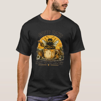 Good Days Start With Honey | Cute Bee Coffee T-Shirt