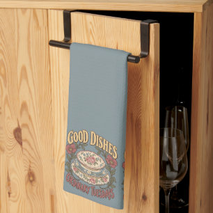Good Dishes Ordinary Tuesdays Floral China Kitchen Towel