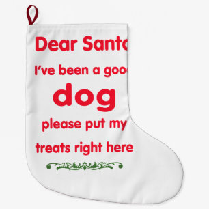 good dog large christmas stocking