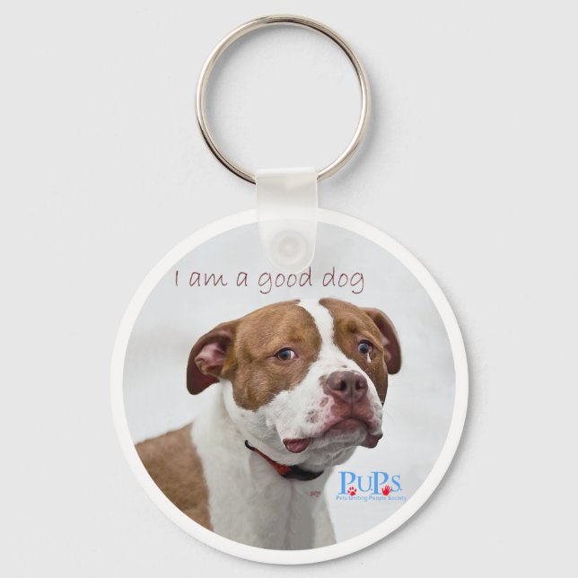 Good Dog Pit Bull Rescue Keychain (Front)