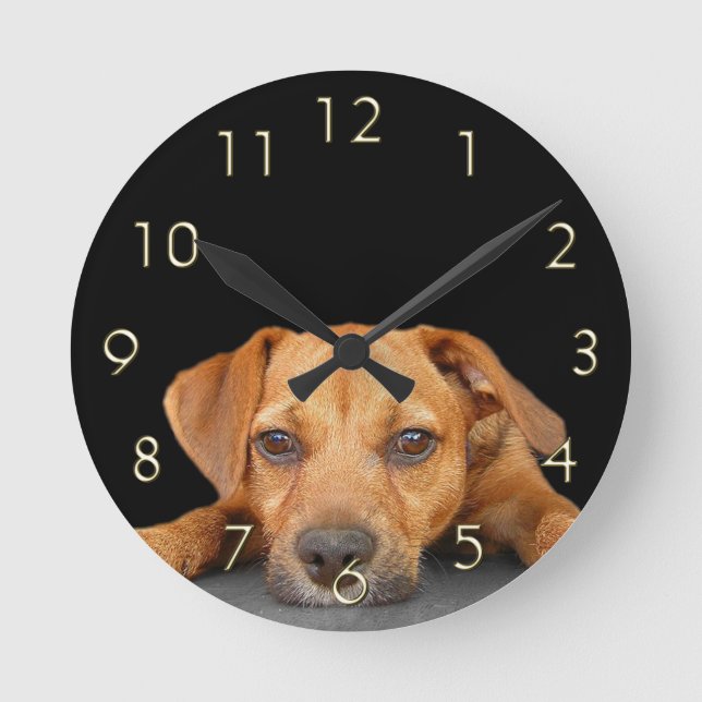 Good Dog Round Clock (Front)