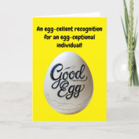 Good Egg Appreciation – Funny Thank You