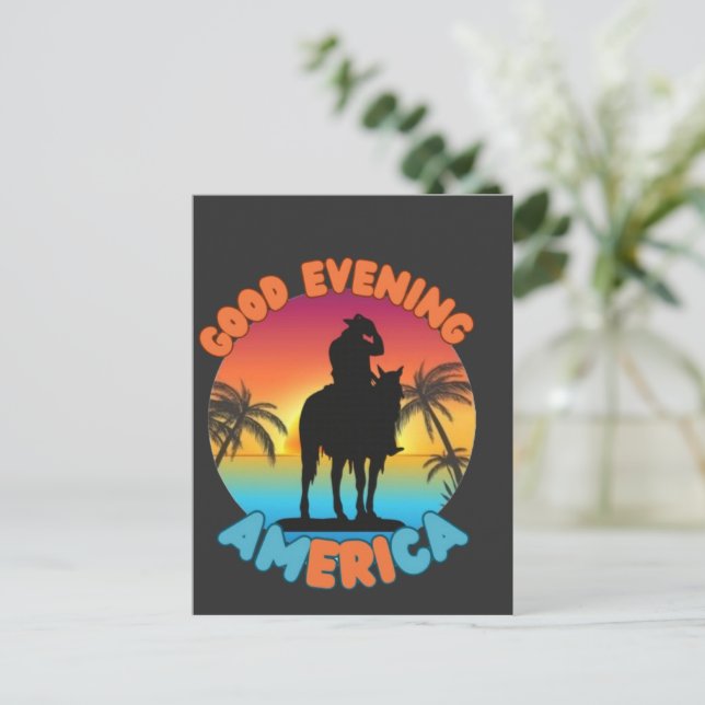 good evening america postcard (Standing Front)