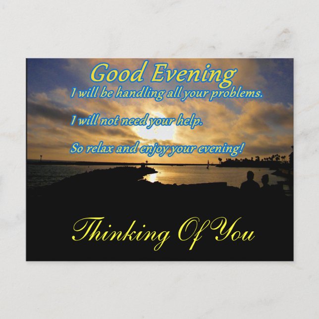 Good Evening_ Postcard (Front)