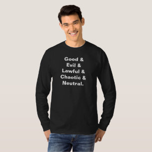 Good & Evil & Lawful DnD Words List Men's T-Shirt