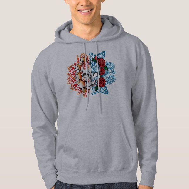 good/evil skull hoodie (Front)