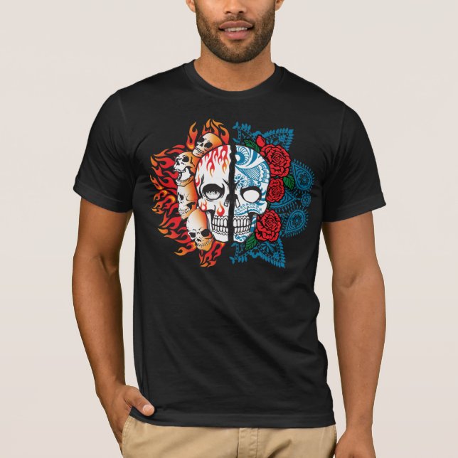 good/evil skull T-shirt (Front)