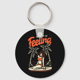 Good Feeling Surfer Girl Keychain