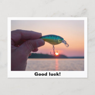 Good fishing luck postcard