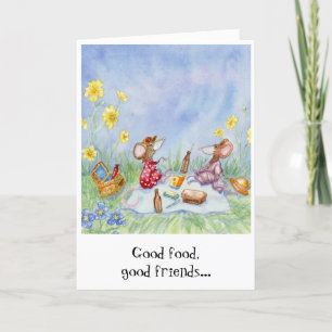 "Good Food, Good Friends" Birthday Card