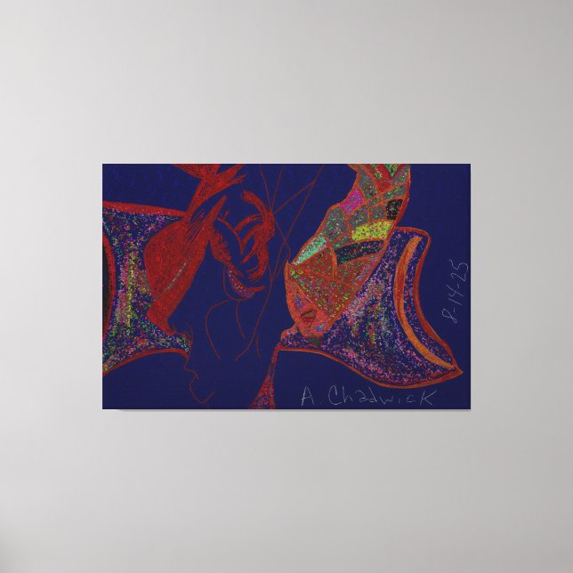 Good Fortune and Happiness Stretched Canvas Print (Front)
