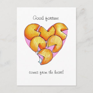 Good Fortune comes from the heart Postcard