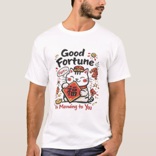 Good Fortune Is Meowing to You – Chinese New Year  T-Shirt