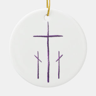 Good Friday - 3 Crosses Ceramic Ornament