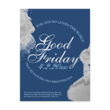Good Friday FOR GOD SO LOVED THE WORLD in Blue
