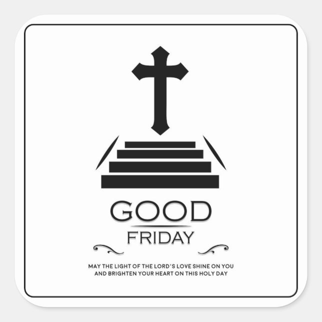 Good Friday  Square Sticker (Front)