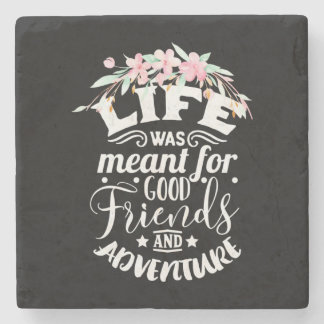 Good Friends And Adventure Stone Coaster