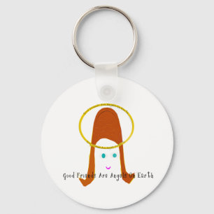 Good Friends Are Angels On Earth Keychain