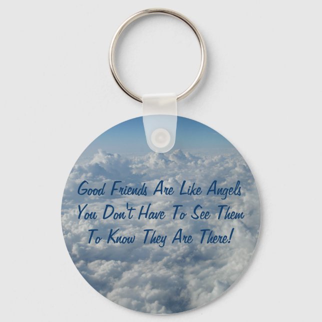 Good Friends Are Like Angels Keychain (Front)