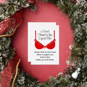 Good Friends Are Like Bras, Funny Friendship Card